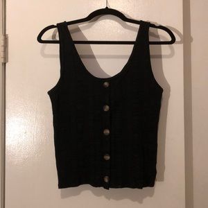 AE black, ribbed tank top, size L.